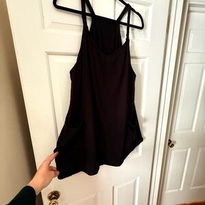 Amazon Black Women's Double-Strap Camisole with Pockets, short underneath